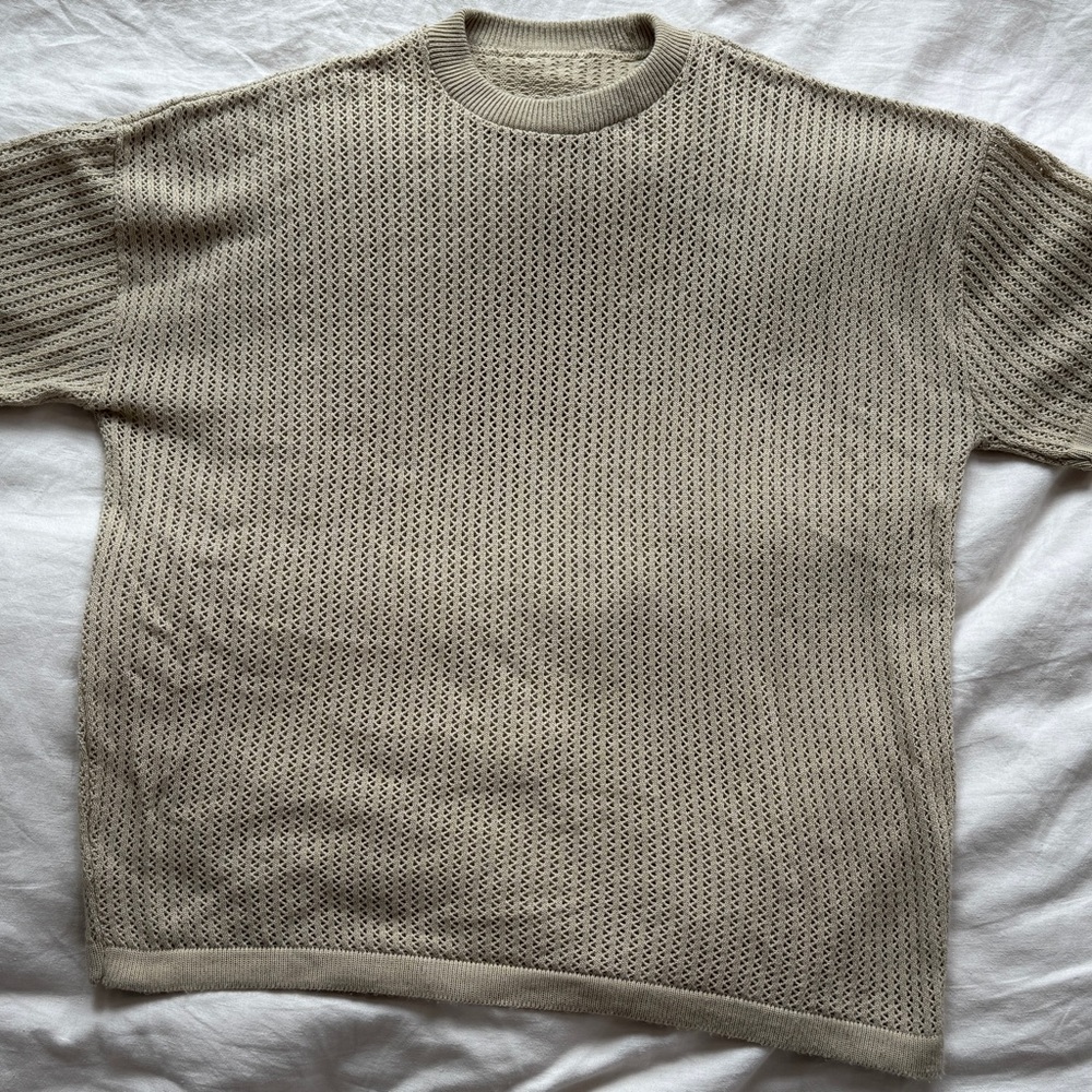 Beige Knit Shirt XL